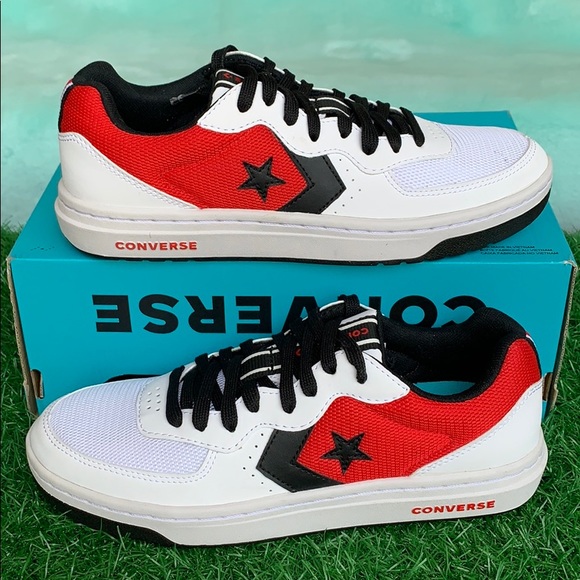 CONVERSE RIVAL OX WHITE/UNIVERSITY RED/BLACK WMNS